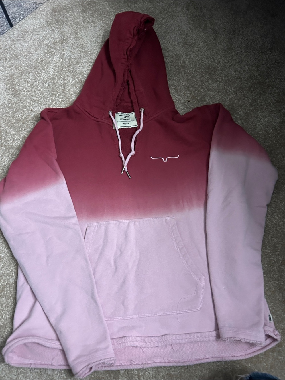 Kimes Ranch Pink to Wine Ombre Hooded Sweatshirt